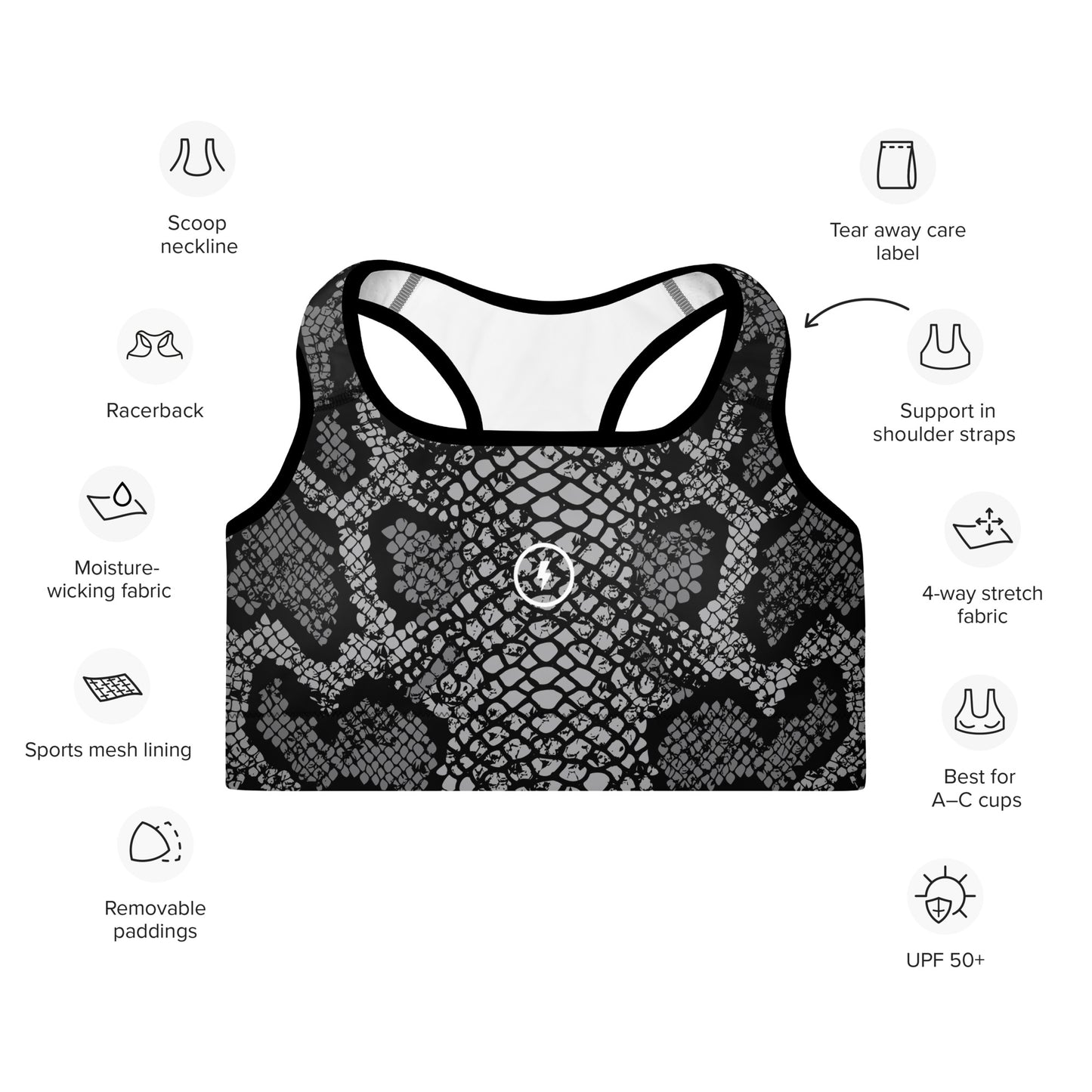Scales - Women's Padded Sports Bra