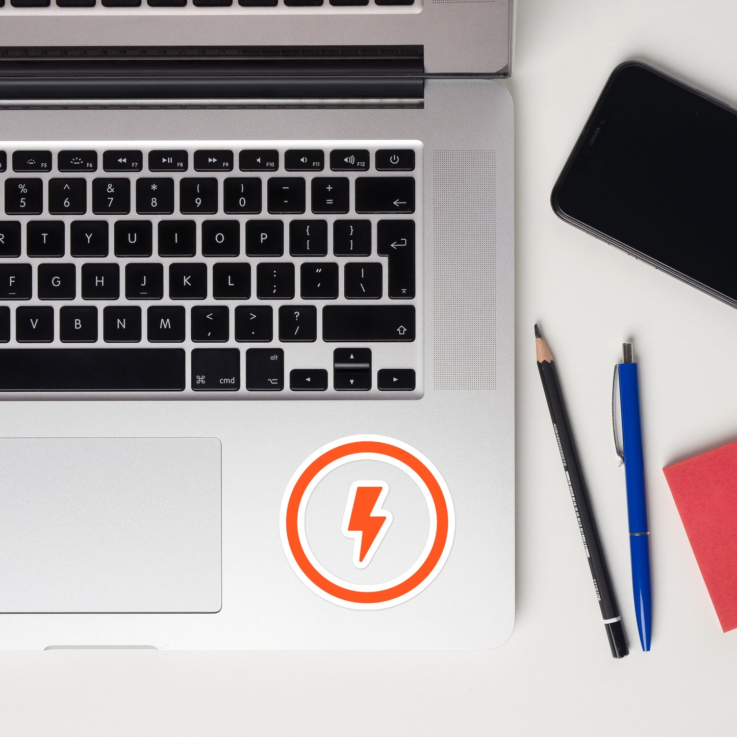 Icon Bubble-Free Vinyl Stickers (Orange)